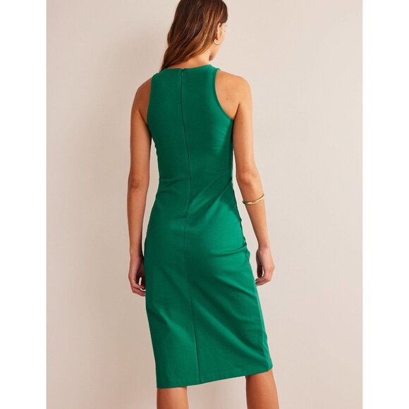NWT Boden Racer Jersey Midi Dress in Bright Emerald 4 - Picture 3 of 4